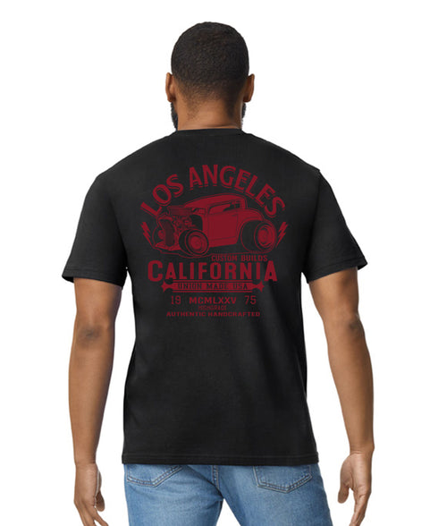 Hotrod 58 T-Shirt Hot Rod LA California Vintage Retro Rockabilly Design